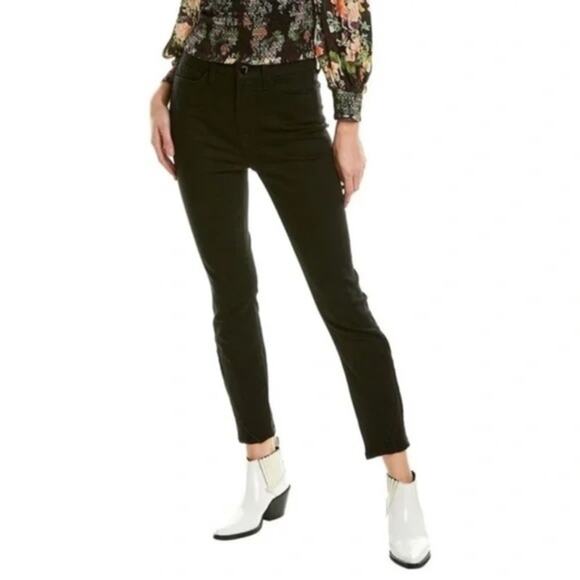 7 for all Mankind Jen7 High Waist Ankle Black Skinny Jeans - Picture 3 of 5